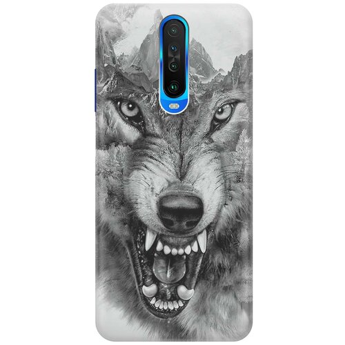 фото Re:pa чехол - накладка artcolor для xiaomi redmi k30 с принтом "волк в горах"