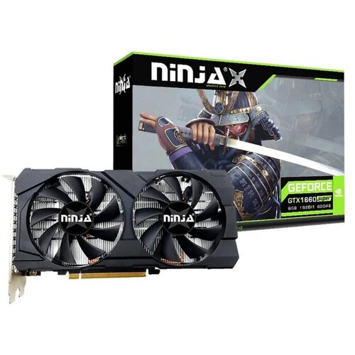 Ninja Sinotex GTX1660SUPER PCIE 1408SP 6GB 192-bit GDDR6 DVI HDMI DP ATX NF166SF66F 2354100₽