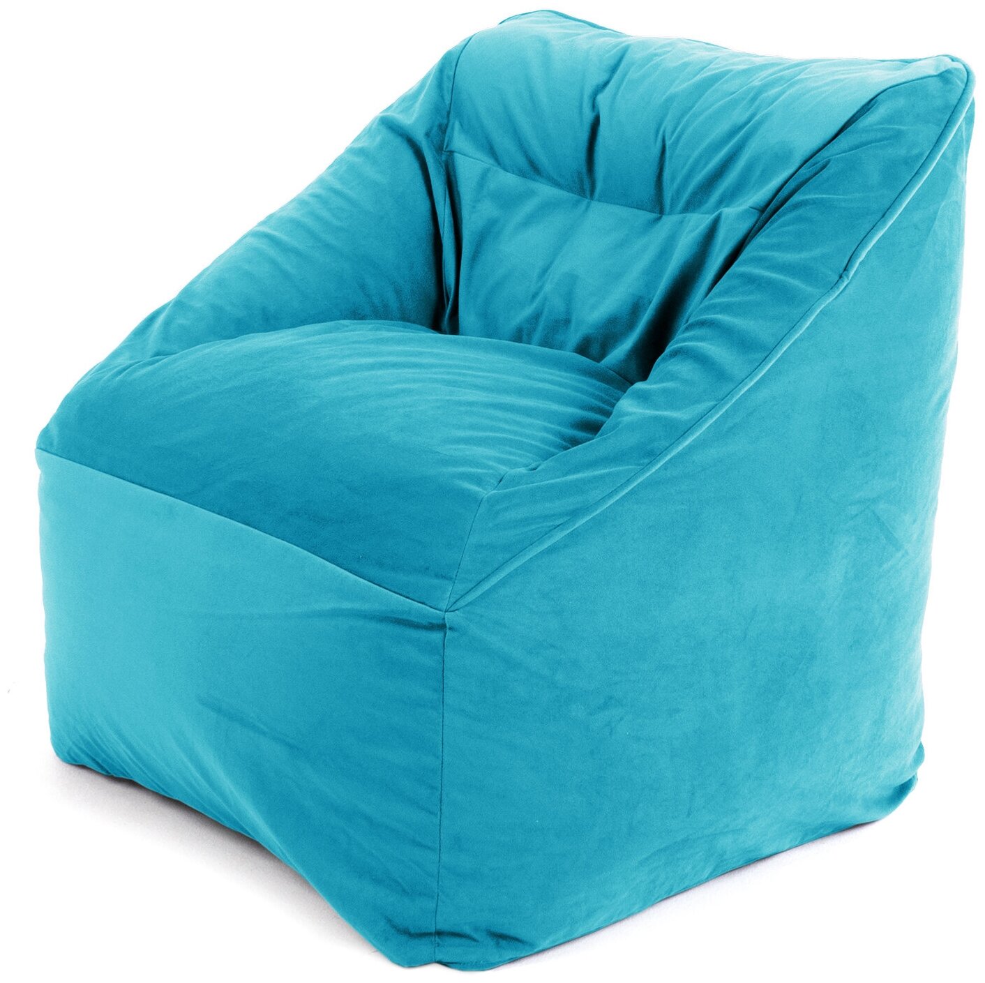 Кресло "Квадро-1" 3XL голубой велюр V44 (UmLoft) - фотография № 2