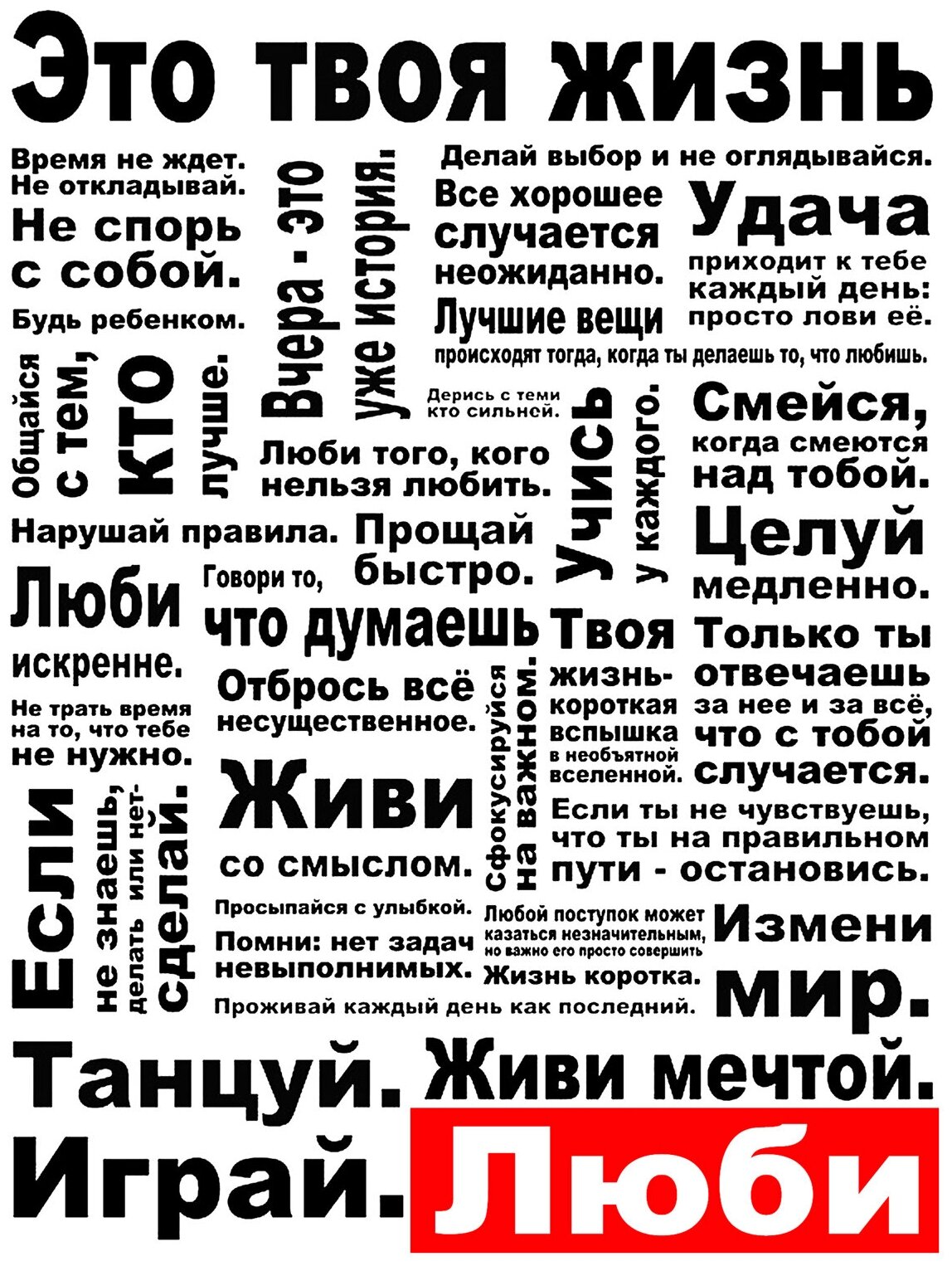 Магнит - подарок на холодильник "Это твоя жизнь" /сувенир для сына/ украшение кухни /20х30см