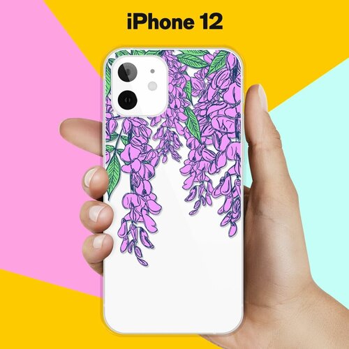 Силиконовый чехол Цветы фиолетовые на Apple iPhone 12 силиконовый чехол цветы фиолетовые на apple iphone xr