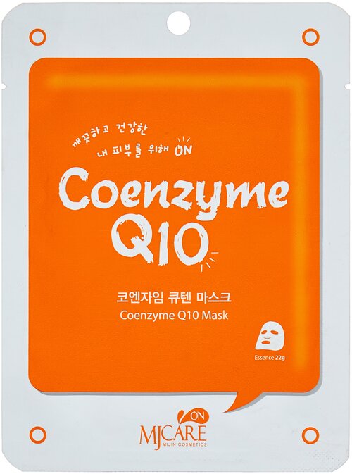 MIJIN Cosmetics тканевая маска с коэнзимом MJ Care On Coenzyme Q10, 22 г, 22 мл