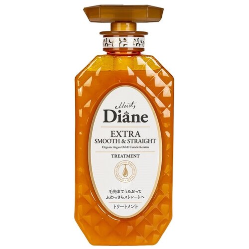Бальзам для волос разглаживающий кератиновый Moist Diane Botanical Extra Smooth  Straight Гладкость и выпрямление с аргановым маслом, без силикона и сульфатов 450 мл