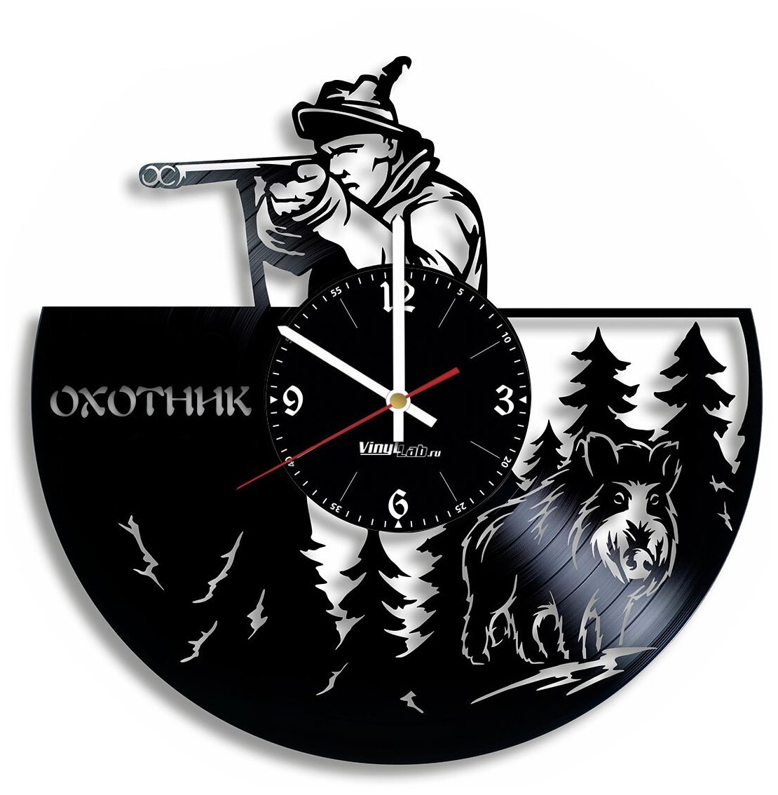 Часы из виниловой пластинки (c) VinylLab Охотник