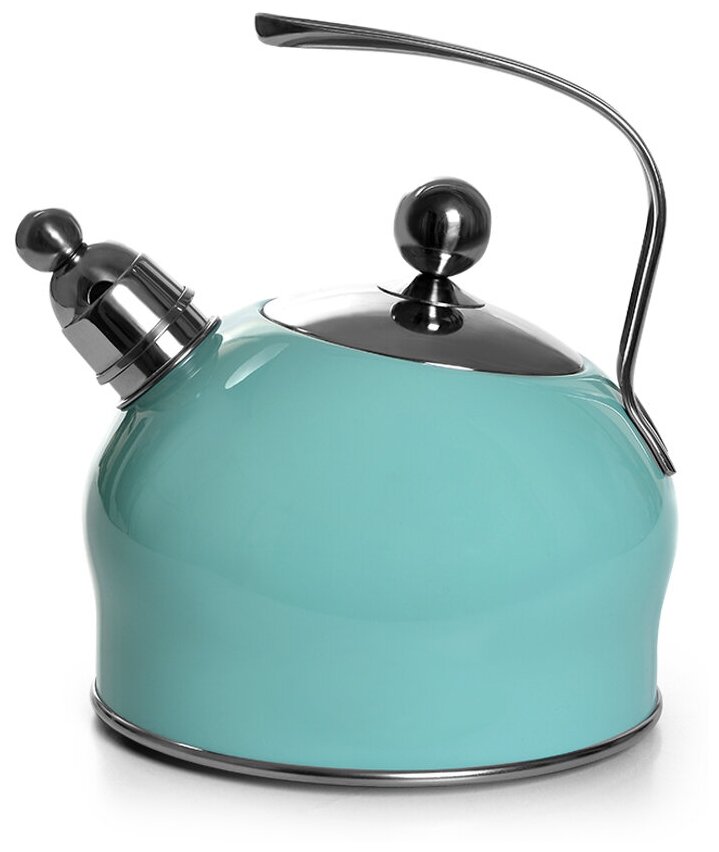 5962 FISSMAN Чайник для кипячения воды PALOMA 2,5л, цвет аквамарин (нерж.сталь)