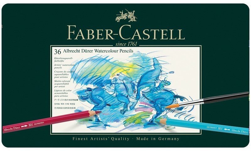 Акварельные карандаши 36 цветов в металлическом пенале Albrecht Dürer, артикул 117536