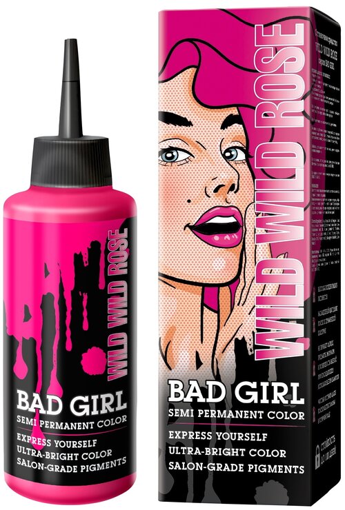 Bad Girl Краситель безаммиачный прямого действия Wild Wild Rose розовый, 150 мл