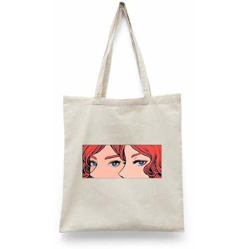 фото Сумка-шоппер унисекс каждому своё "глаза/аниме/портрет/япония" черная