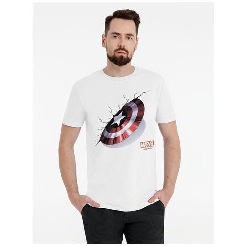 фото Футболка «щит капитана америки», белая, размер xl marvel by 111