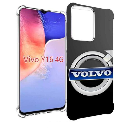 Чехол MyPads volco вольво 2 мужской для Vivo Y16 4G/ Vivo Y02S задняя-панель-накладка-бампер