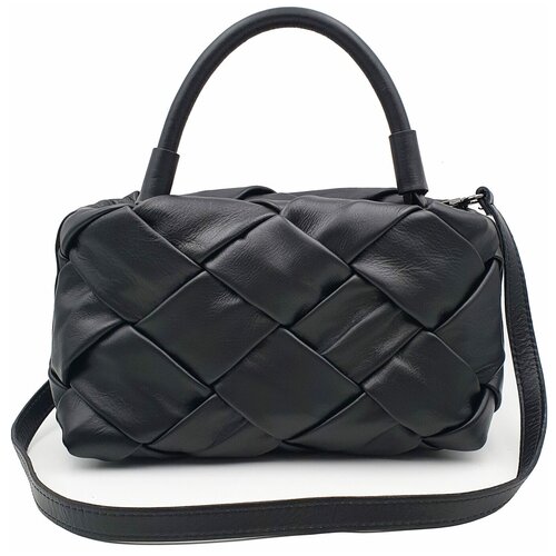 Сумка женская с ручкой Attraversiamo Pescara, натуральная кожа светло-бежевая, кожаный ремень, кожаная ручка, большая