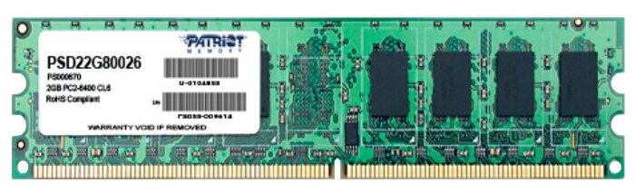   2Gb PC2-6400 800MHz DDR2 DIMM Patriot PSD22G80026