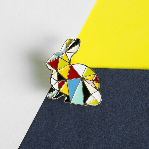 Значок, эмаль, золотой, мультиколор значок нежность оригами цветной queen fair