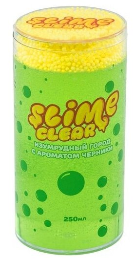 Слайм Slime Clear-Изумрудный город, с ароматом черники, 250 г (S130-35)