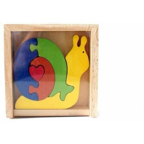 Пазл улитка мозаика, модель для сборки 5 деталей, деревянная игрушка TONGDE
