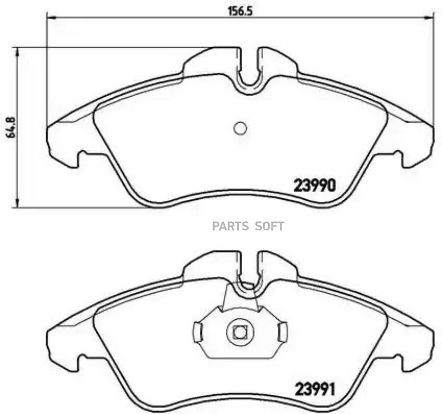 Колодки тормозные дисковые перед Brembo P 50 080