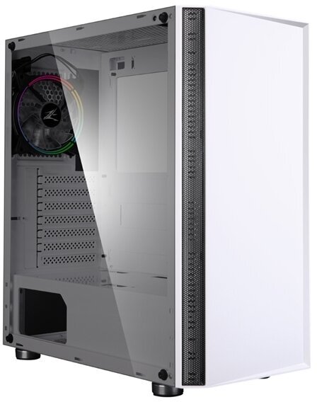 Корпус ZALMAN R2 White (3xUSB, 2xAudio, 20мм FAN, прозрачная стенка-закаленное стекло, ATX, без БП)