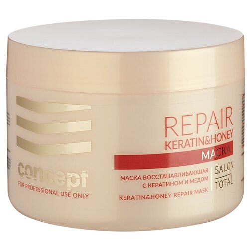 Купить Concept Salon Total Keratin & Honey Маска для волос Интенсивное восстановление, 500 мл
