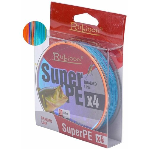 Плетеный шнур для рыбалки RUBICON Super PE 4x 150 м multicolor, 0,60mm