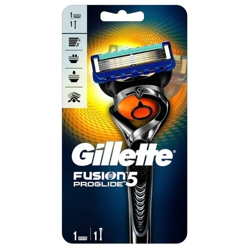 Мужская бритва Gillette Fusion5 ProGlide с 1 сменной кассетой бритвенный станок мужской kaili бритва многоразовая с 6 лезвиями 3 сменных кассеты в подарок