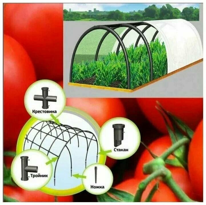 Минипарник дачный для овощей ПДМ 4 А агроспан четыре секции пластиковый - фотография № 5