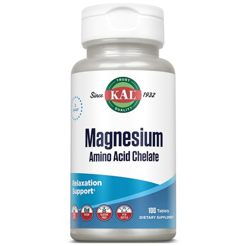 KAL Magnesium Amino Acid Chelate (Магний аминокислотный хелат) 220 мг 100 таблеток (KAL)