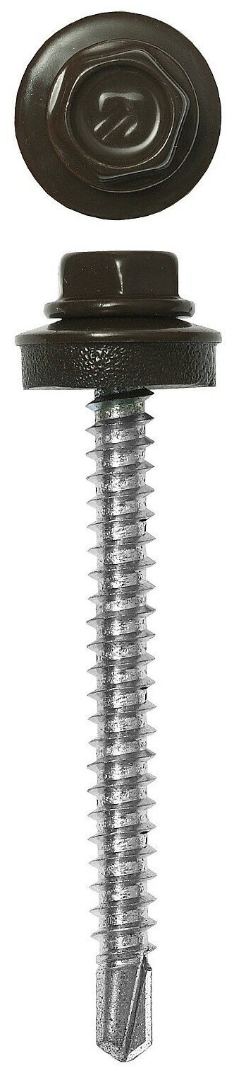 ЗУБР СКД 8028, 60 х 4.8 мм, зем.-коричн, 1000 шт, кровельный саморез (4-300310-48-060-8028)