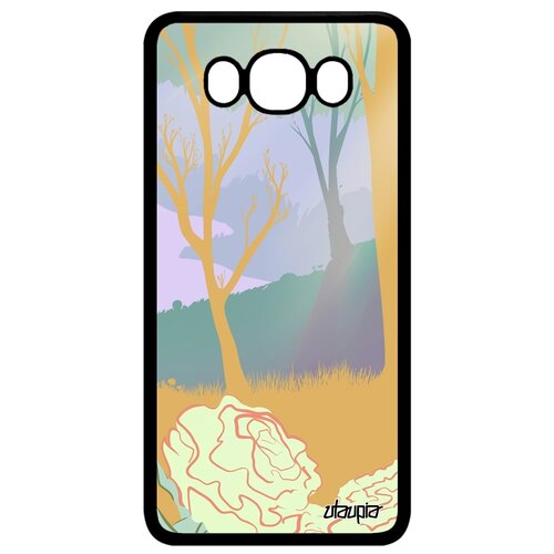 фото Чехол на samsung galaxy j7 2016, "лесные розы" озеро лес utaupia