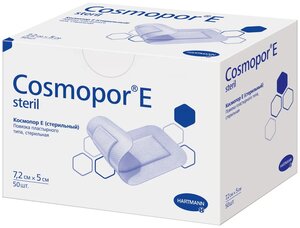 Hartmann Cosmopor Е повязка самоклеящаяся стерильная, 7.2х5 см, 50 шт.