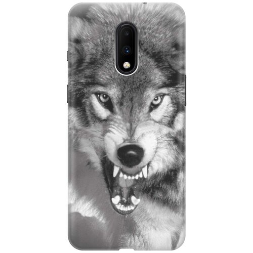 фото Gosso ультратонкий силиконовый чехол-накладка для oneplus 7 с принтом "волчий оскал"