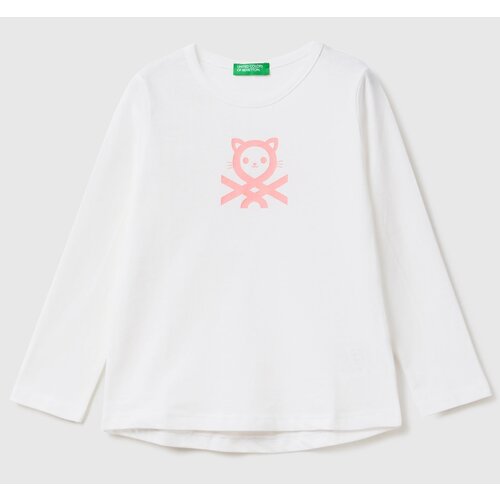 фото Лонгслив united colors of benetton, размер 110 (xs), белый