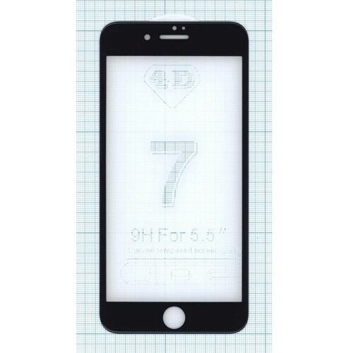 Защитное стекло 4D для Apple iPhone 7 Plus черное защитное стекло 4d для мобильного телефона смартфона apple iphone 7 8 белое