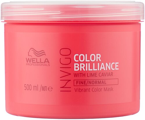 Wella Professionals INVIGO COLOR BRILLIANCE Маска-уход для защиты цвета тонких и нормальных волос, 500 г, 500 мл, банка