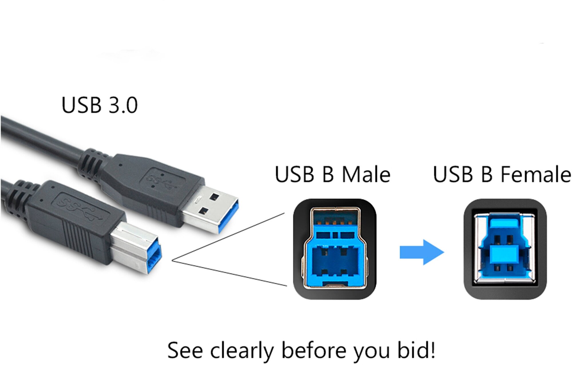 Кабель USB 3.0 типа usb a-b 1.8m