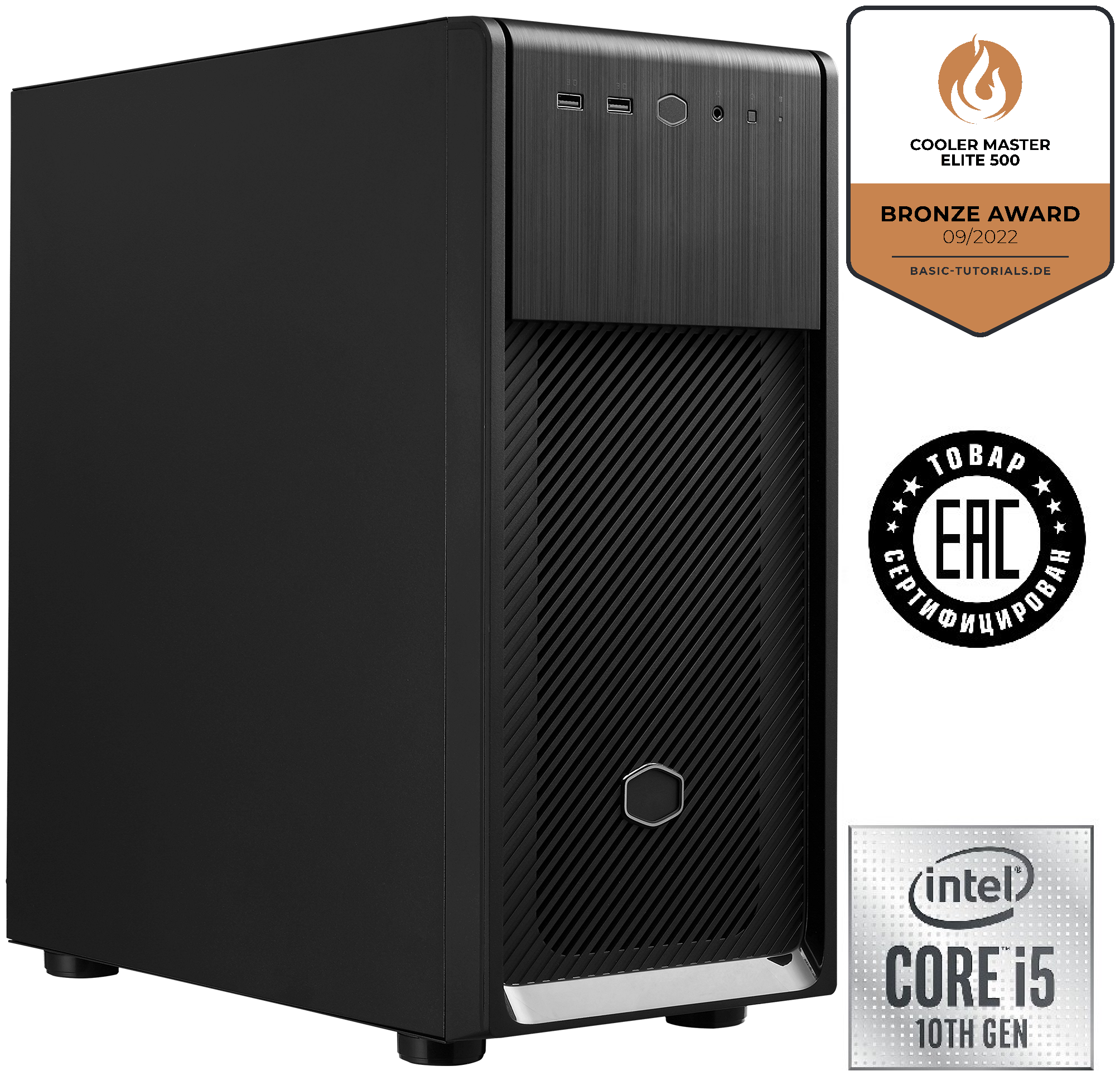   Stuviale Home SH-Intel Core i5-10400F/H510/DDR4 16Gb/SSD M.2 500Gb/GTX 1050 Ti 4Gb/Cooler Master E500-Black