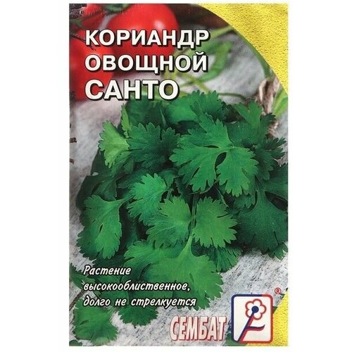 Семена Кориандр овощной Санто, 3 г 20 упаковок семена микрозелень кориандр овощной кинза 8 г 10 упаковок