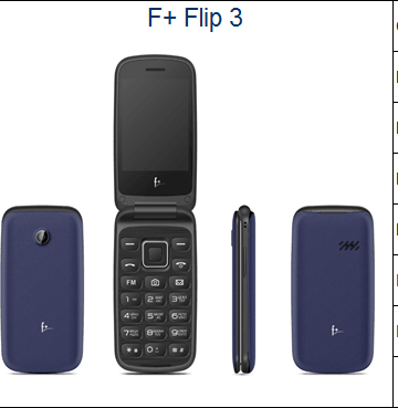 Телефон F+ Flip3 Blue