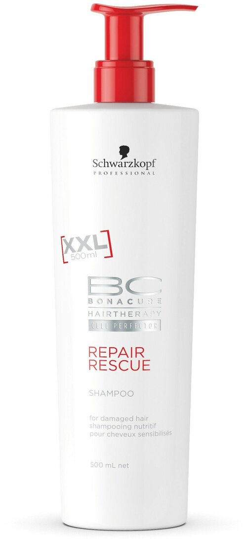 Schwarzkopf Professional шампунь Repair Rescue для поврежденных волос, 500 мл