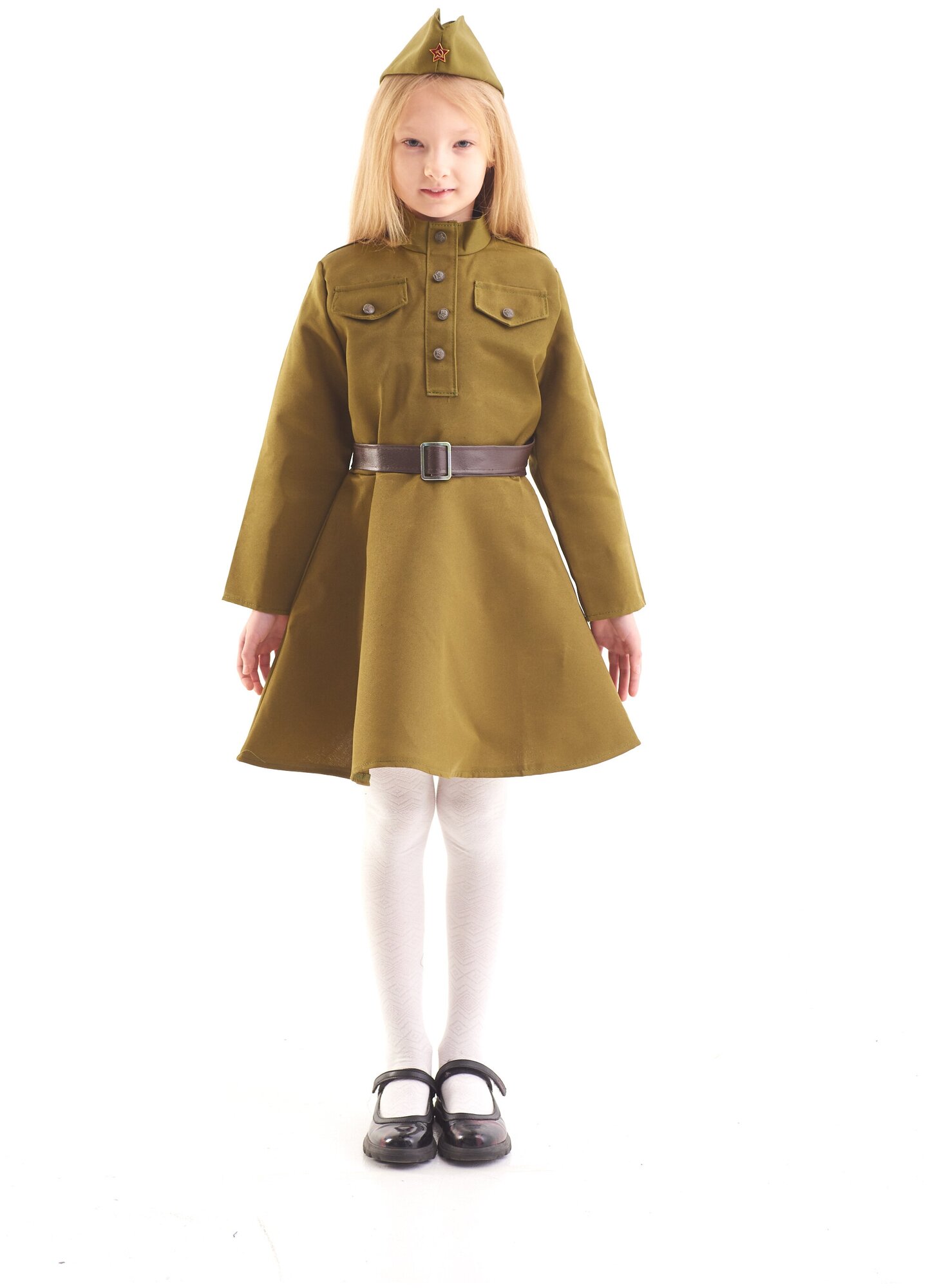 Детская военная форма для девочки ВОВ лайт-люкс, на рост 104-116 см, 3-5 лет, Бока 2827-бока