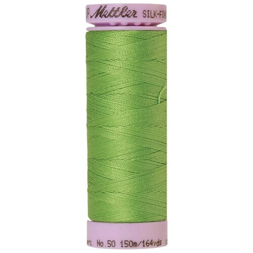 Нить для машинного квилтинга SILK-FINISH COTTON 50, 150 м 100% хлопок 0092 Bright Mint ( 9105-0092 )