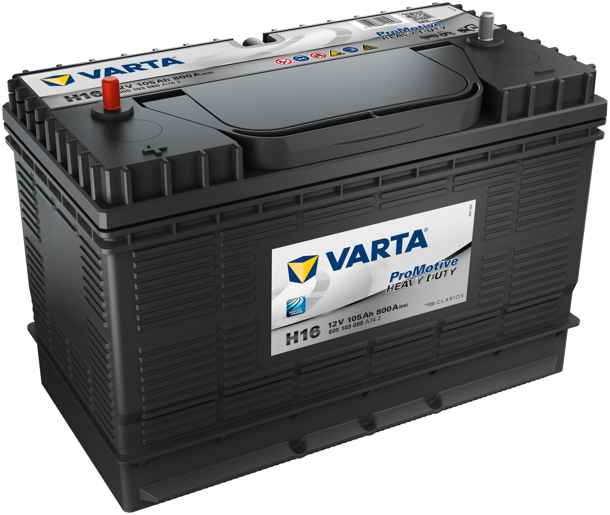 VARTA 605103080 аккумулятор varta promotive black 330 / 172 / 240 105ah 800а винтовые клемы\ траки сша