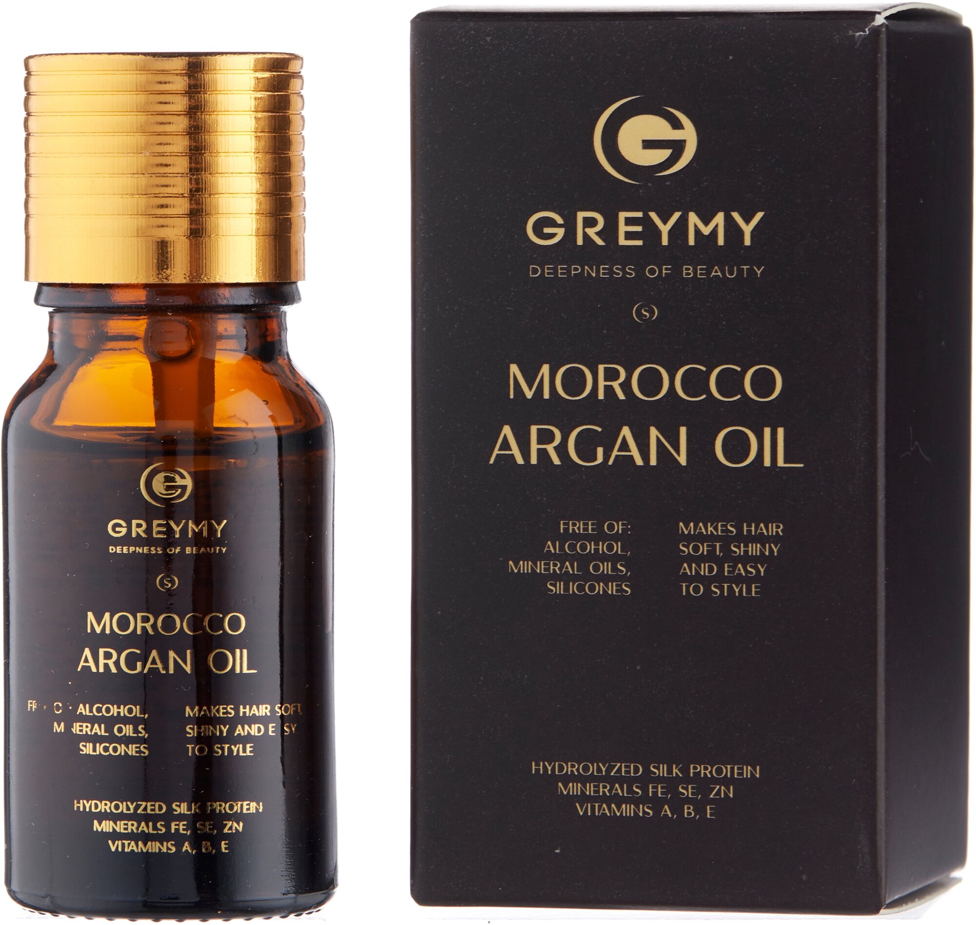 GREYMY Восстанавливающее марокканское аргановое питательное масло для волос Morocco Argan oil несмываемое 10 ml