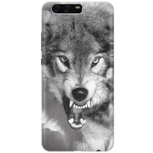 фото Cиликоновый чехол на huawei p10 plus / хуавей п10 плюс с принтом "волчий оскал" gosso