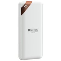 Внешний аккумулятор Canyon PB-102, 10000 мАч, 5В/2.1A (10Вт), 2xUSB, Белый CNE-CPBP10W