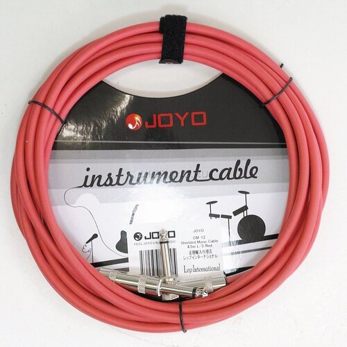 Кабель аудио 1xJack - 1xJack Joyo CM-12 Red 4.5m joyo cm 21 red красный инструментальный кабель 6 м ts ts 6 3 мм