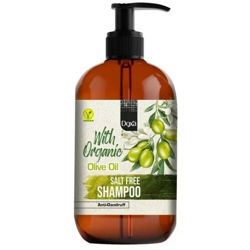 Шампунь для волос женский Doxa с оливковым маслом, для очищения с дозатором, против перхоти, 900 мл шампунь беcсолевой doxa с органическим оливковым маслом против перхоти 900 мл