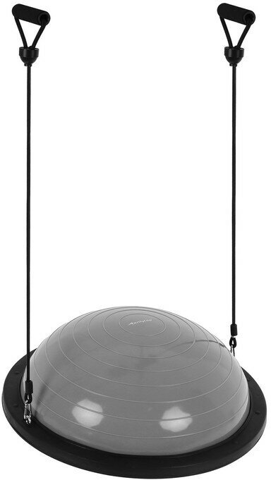 Полусфера BOSU гимнастическая, 58 х 25 см, с насосом, цвет серый