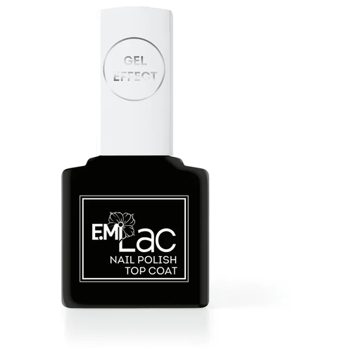 E.Mi Верхнее покрытие Ultra Strong Top Coat Gel Effect, прозрачный, 9 мл seche верхнее покрытие vive instant gel effect top coat прозрачный 14 мл