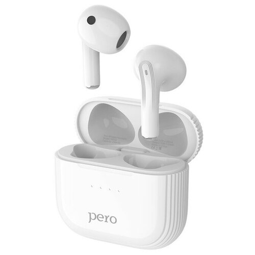 Наушники PERO TWS02 вкладыши микрофон сенсорное управление 30230 мАч белые 159400₽