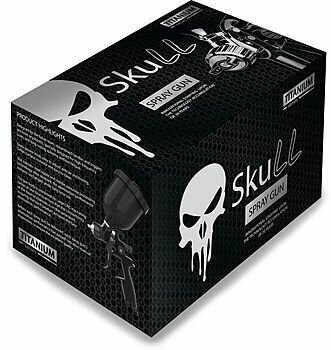 Окрасочный пистолет RRP Дюзы: 2.0 (профессиональный краскопульт) SKULL TITANIUM Spray gun с верхним пластиковым бачком - фотография № 4